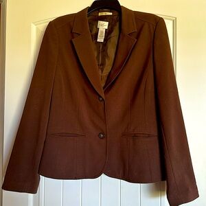 Women’s Brown Blazer - size 14 lined.